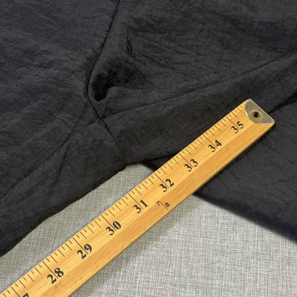 Reebok Vintage Windbreaker Track Pants Mens Medium Black Lightweight Drawstring